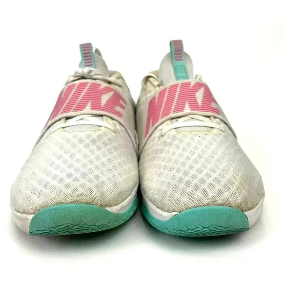 Nike Cross Training Running Shoes Sz 8.5 White Pink Slip On Sneakers - Picture 8 of 9